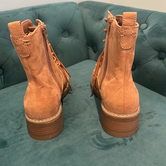 Suede Combat Boots - Picture 2 of 8